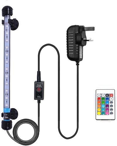 VARMHUS Submersible LED Aquarium Light 28 cm RGB with Remote IP67