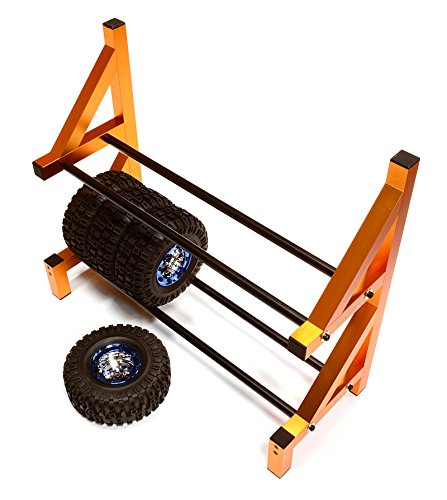 Integy RC Model Hop-ups C26749ORANGE Wheel & Tire Storage Rack 17x6x14 Inch for 1/10 & 1/8 Scale