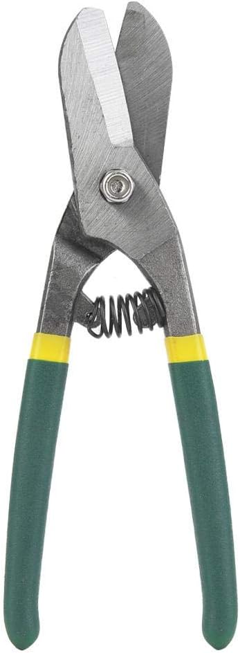 Hyuduo 12 Inch Heavy Duty Tin Snips for Sheet Metal Cutting Straight Cut Metal Scissors for Aluminum Steel, Leather & Cardboard