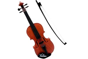 MINI VIOLINO INFANTIL ACUSTICO COM 4 CORDAS E ARCO PARA INICIANTES