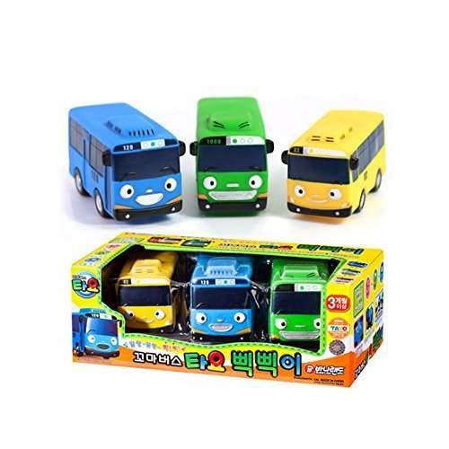 Little Bus Tayo Toy - Freinds Pik Pik 3 Pcs Tayo + Rogi + Rani