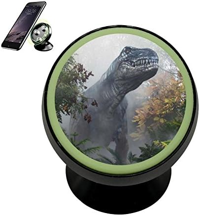 Carnivores Dinosaur Magnetic Phone Car Mount Holder Noctilucent Mobile Cradle Stand Universal 360 Rotating Car Dashboard Support Cell Phone Kit Gadget