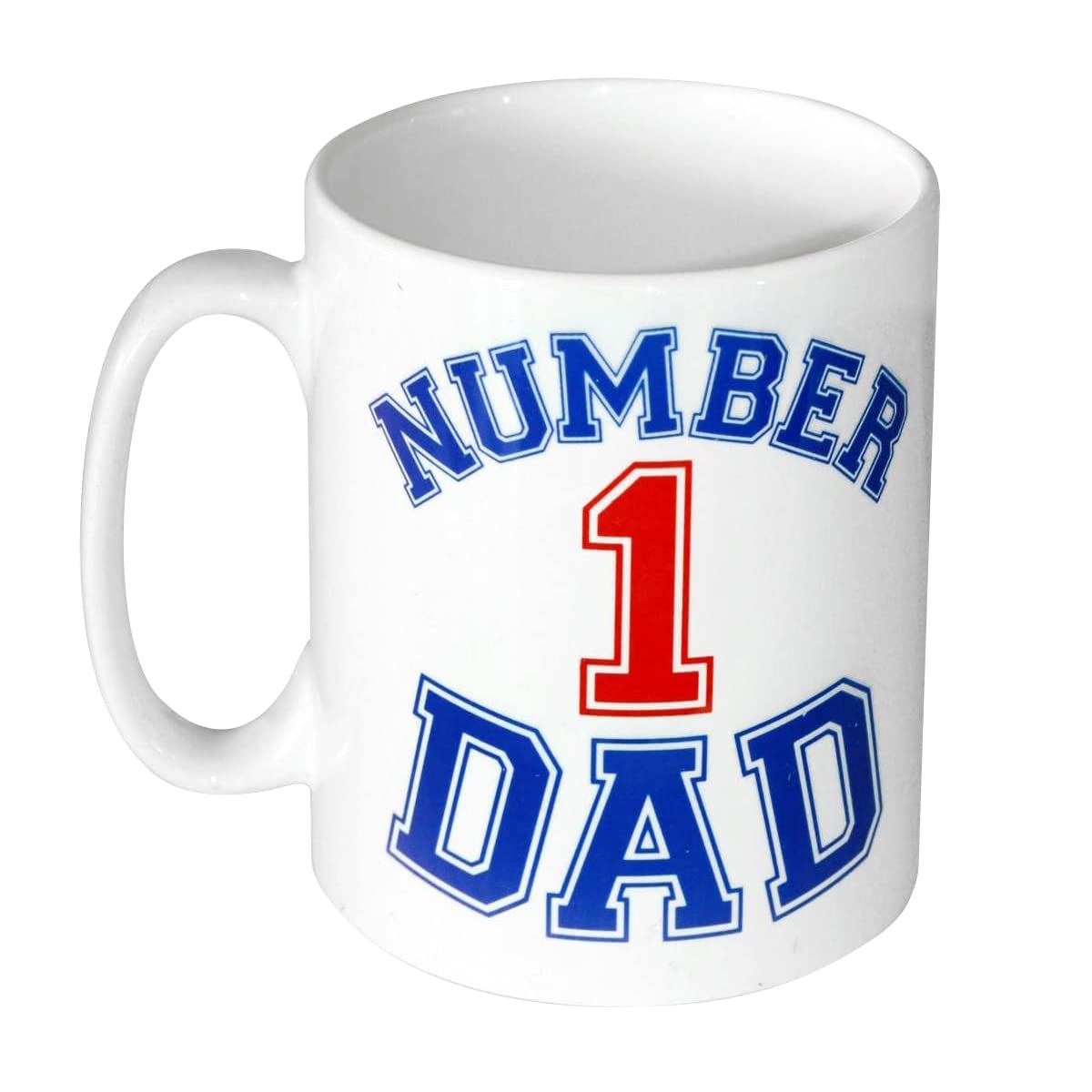 Pyramid International Number 1 Dad Mug (One Size) (White/Blue/Red)