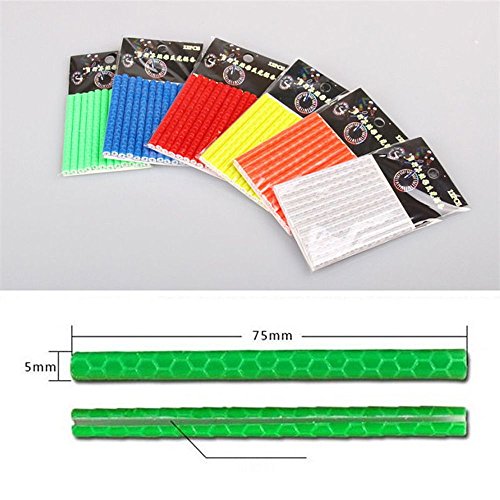 GOOTRADES 6 Sets/72pcs Bicycle Wheel Spoke Reflector Reflective Mount Clip Tube Warning Strip - Thumbnail 4
