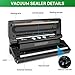 Vacuum Sealer, Automatic Food Vacuum Sealer Machine for Food Preservation, Multifunction Vacuum Sealing System with 10 Seal Bags and 1 Cutter, Dry and Moist Modes Compact | ETL & UL Safety Certified Black