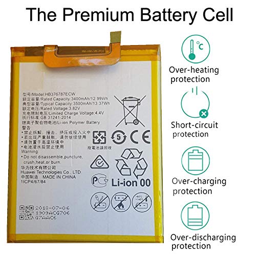 Replacement Battery Compatible for Honor V8 HB376787ECW Authentic Battery 3500mAh