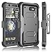 Tekcoo Galaxy J7 Sky Pro Case, Tekcoo Galaxy J7 V/J7V/J7 Perx Holster Clip, [TShell] [Built-in Screen] Locking Secure Swivel Belt Kickstand Phone Cover Full Body Case Cover for Samsung J7 2017 [Gray]