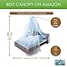 Just Relax Decorative Elegant Bed Net Canopy Set Including Full Hanging Kit, Ideal for Indoors or Outdoors, Intended for a for Covering Beds, Cribs, Hammocks (White, Twin/Full)