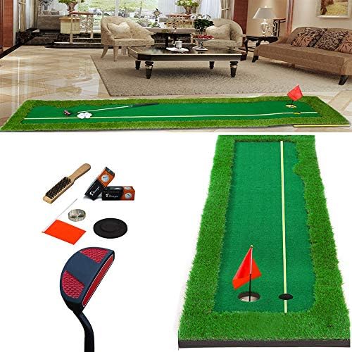 屋内ゴルフパッティンググリーンセット 組み立てが簡単 6つのゴルフボールが含まれており パッティングが含まれています 変形のないミニゴルフ練習用トレーニング器具がホームオフィスにあります 国内正規品
