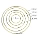 eBoot Set of 5 Pieces Assorted Metal Hoops Metal Rings for Dream Catcher, 2 Inch, 3 Inch, 4 Inch, 5 Inch, 6 Inch (Gold)