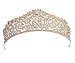 Wiipu Luxury Gold Hair Rhinestone Crystal Wedding Bridal Tiara Crown(A1060)