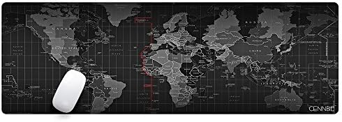 CENNBIE Large Gamer Mouse Pad 36"x12"x0.08" Non-slip Rubber Base &amp;Smooth Surface (Worldmap)