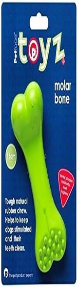Petface Toyz Molar Bone Chew Toy - Durable Dental Aid for Dogs