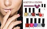 Luxury Gel Nail Polish by Rejawece - Gel Polish Nails kit Top Coat Set of 12 Colors - 16 ml each