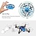 Lumsburry Hand Operated Mini Drone for Kids, Flying Ball Toy UFO Helicopter Infrared Induction Quadcopter with LED Light 360 Degree Rotation (Blue)