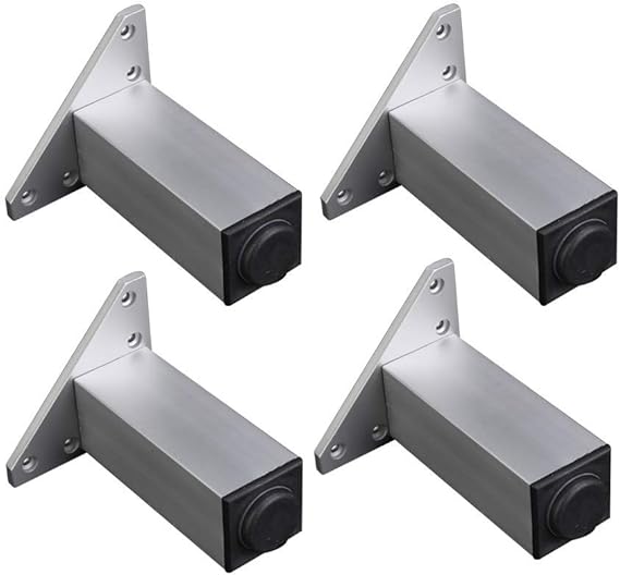 Möbelbeine, höhenverstellbar, quadratische Metall-Ersatzbeine aus