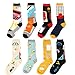 Zmart Colorful Patterned Cotton Casual Crew Novelty Socks