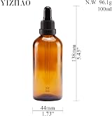 YIZHAO 100ml Amber Glass Dropper Bottles with Glass Pipette 4Pcs view 2