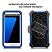 J.west Galaxy S7 Edge Case, Hybrid Dual Layer Combo Holster Case Heavy Duty Rugged Protective Case with Built-in Rotating Kickstand Swivel Belt Clip Holster for S7 Edge (Blue/Black)