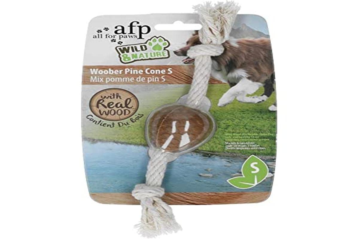 ALL FOR PAWS Wild & Nature Woober Pine Cone Dog Chew Toy, Medium, 4.7 kg
