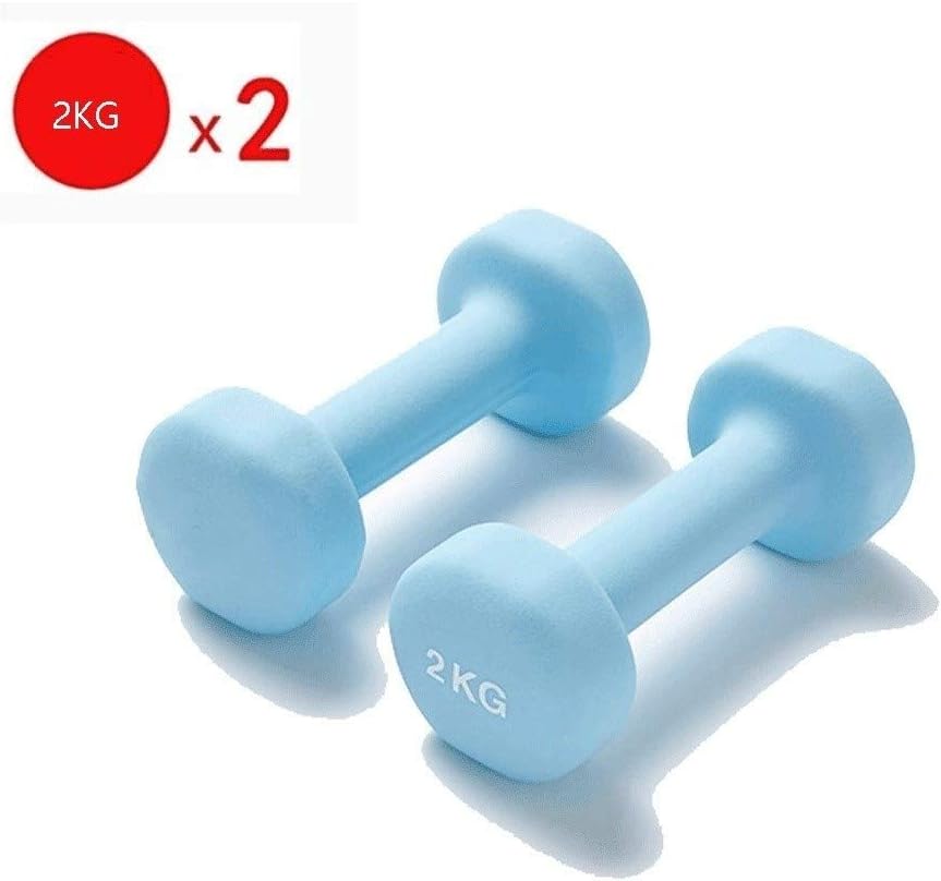 DUOER Dumbbell Exercise & Fitness Dumbbells 2pcs Dumbbell Plastic-impregnated Dumbbell Male and Female Household Fitness 4/6/8kg Can Tighten Muscles Fitness Equipment Dumbbell Dumbbells