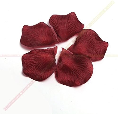 Leazeey 1000 Silk Rose Petals Wedding Flowers Decoration Leaves (Burgundy)