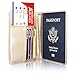 Passport Holder Case, ACdream Protective Premium Leather Wallet Case for Passport, Gold