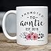 MyCozyCups Baby Reveal Gift for Sister - Promoted to Auntie 2019 Coffee Mug- 11oz New Mommy to Be Newborn Gift Idea for Best Friends - New Parents Pregnancy Suprise Announcement Photo Prop Cup for Her