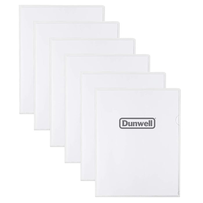 Buy Dunwell Clear Plastic Project Sleeves (6 Pack), 8.5x11" Letter Size