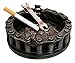 Ebros Gift Mechanic Biker Motorcycle Round Belt Chain With Wrench Tool Cigarette Ashtray Resin Figurine Smoke Shop Room Man Cave Indoor Outdoor Bar Decorative Accent