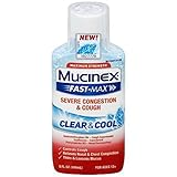 Mucinex Fast-Max Clear & Cool Adult Liquid - Severe Congestion & Cough 6 oz (Pack of 5)