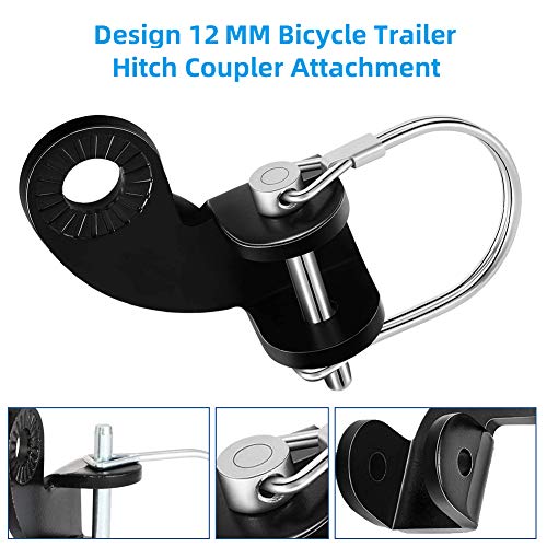 Bicycle Stainless Trailer Hitch Coupler Attachment, Colmthys