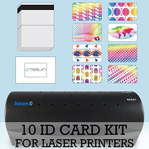 UPC 758576599885, 10 ID Card Kit - Laminator, Laser Teslin, Butterfly Pouches, and Holograms - Make PVC Like ID Cards