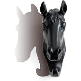 HERNGEE Horse Head Single Wall Hook, Black | Animal Shaped, Heavy Duty, Rustic, Decorative