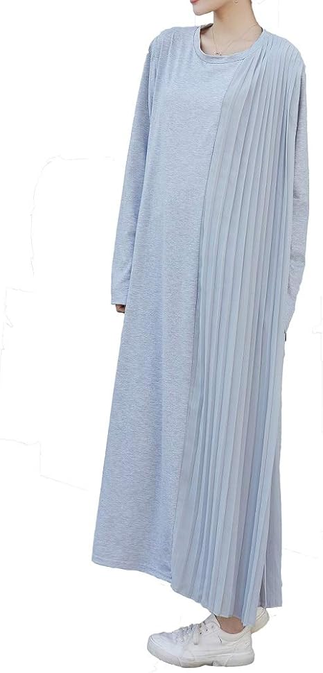 Amazon セール Bonito Perrito ボニート ペリート プリーツ ロング ワンピース カジュアル 無地 春 レディース ワンピース チュニック 通販