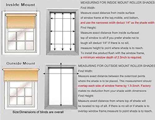 PASSENGER PIGEON Horizontal Window Blinds, Premium Blackout Light Filter Aluminum Blinds Custom-Made Water Rust Proof Fire Resistant Mini Blinds, 1 Inch Slats, 34" W x 36" L, White Blind - Thumbnail 7
