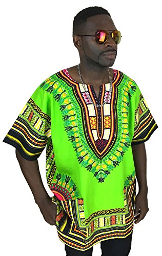 Vipada's Dashiki Shirt African Top Men's Dashiki (Chartreuse)