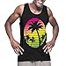 Mens Sunset With Coconut Trees Tank Top T-shirt