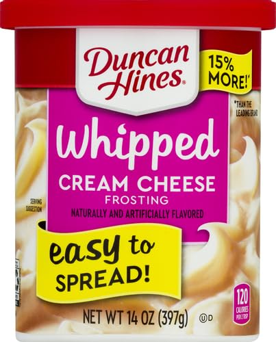 DUNCAN HINES WHIPPED CREAM CHEESE FLAVORED FROSTING, 14 OZ.