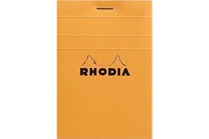 Rhodia Staplebound Notepads - Graph 80 sheets - 3 x 4 in. - Orange cover