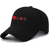 Poker Game Baseball Cap – Casino-Themed Embroidered Dad Hat for Men Women