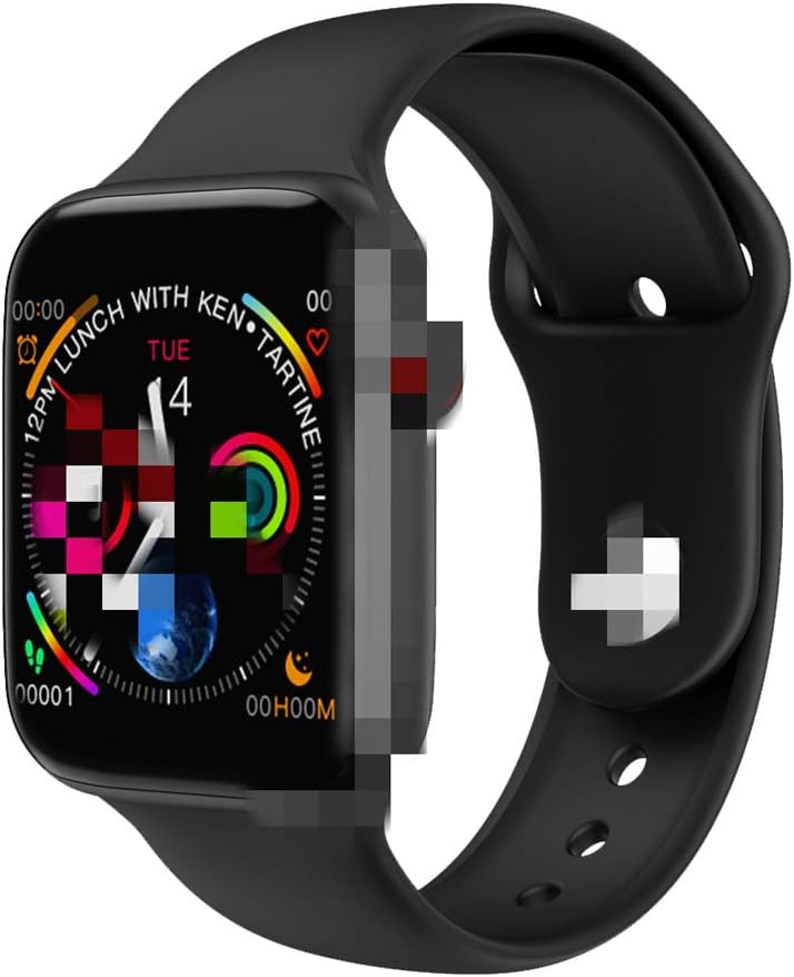 C200 Smart Watch, Bluetooth Call 1.54-inch Full-Screen Touch Heart Rate Smartwatch for iOS and Android Smart Phones,Black