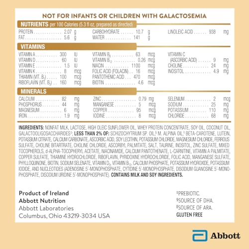 PURE BLISS IRISH FARMS, EASY-TO-DIGEST BABY FORMULA, INFANT FORMULA, 0-12 MONTHS, 24.7-OZ CAN