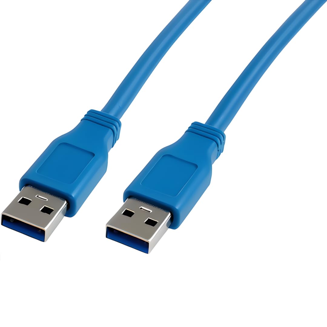 Reulin USB 3.0 Cable, A male - A male Blue, Ultra-Fast Data Transfer 5Gbps (0.5 Metre)
