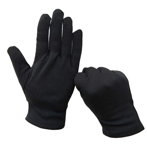 Kids Help Pairs Soft Black Cotton Gloves for Cosmetic