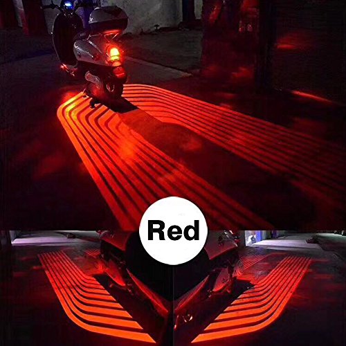 CLighting LED Motorcycle Lights Kit Angel Wings Lamp for Car Motorcycles Jeep Trucks Off Road Bicycle Kawasaki Harley ATV SUV Vehicle Boat (Red)