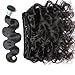 Msbeauty 7A Body Wave 3 Bundles of Brazilian Virgin Hair Weave Hair Human Bundles Natural Color Tangle-free