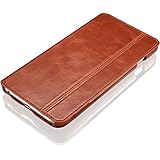 KAVAJ iPhone 6S/6 Plus Case Leather "Dallas" Cognac Brown - Genuine Leather Cover With Business Card Holder. Slim Fit Flip Case As Premium Accessory For The Original Apple iPhone Doubles As A Wallet.
