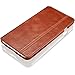 KAVAJ iPhone 6S/6 Plus Case Leather Dallas Cognac Brown - Genuine Leather Cover with Business Card Holder. Slim Fit Flip Case As Premium Accessory for The Original Apple iPhone Doubles As A Wallet.