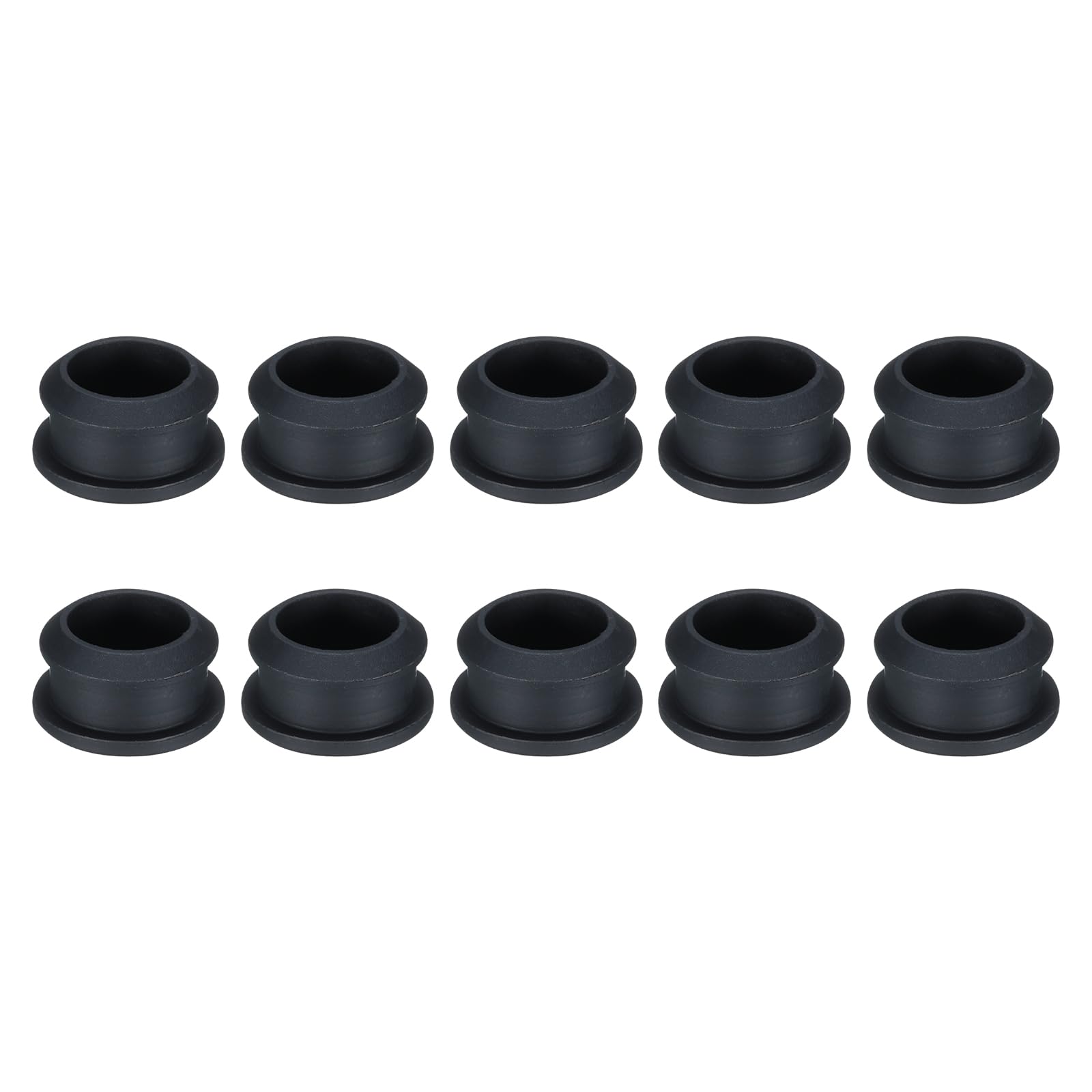Rebower Snap in Locking Hole Plugs Rubber Panel Seal Cover Drilled Silicone Caps, [for Kitchen Rubber, Waterproof Sealing Plugs] - 19mm/0.75in/Black/10Pcs